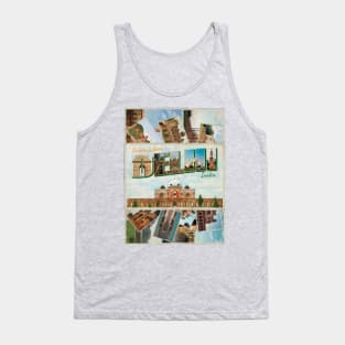 Greetings from Delhi in India Vintage style retro souvenir Tank Top